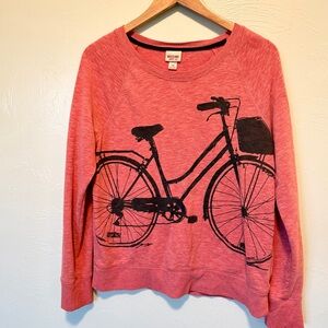 Mossimo Supply Co. Red Bicycle Graphic Sweatshirt